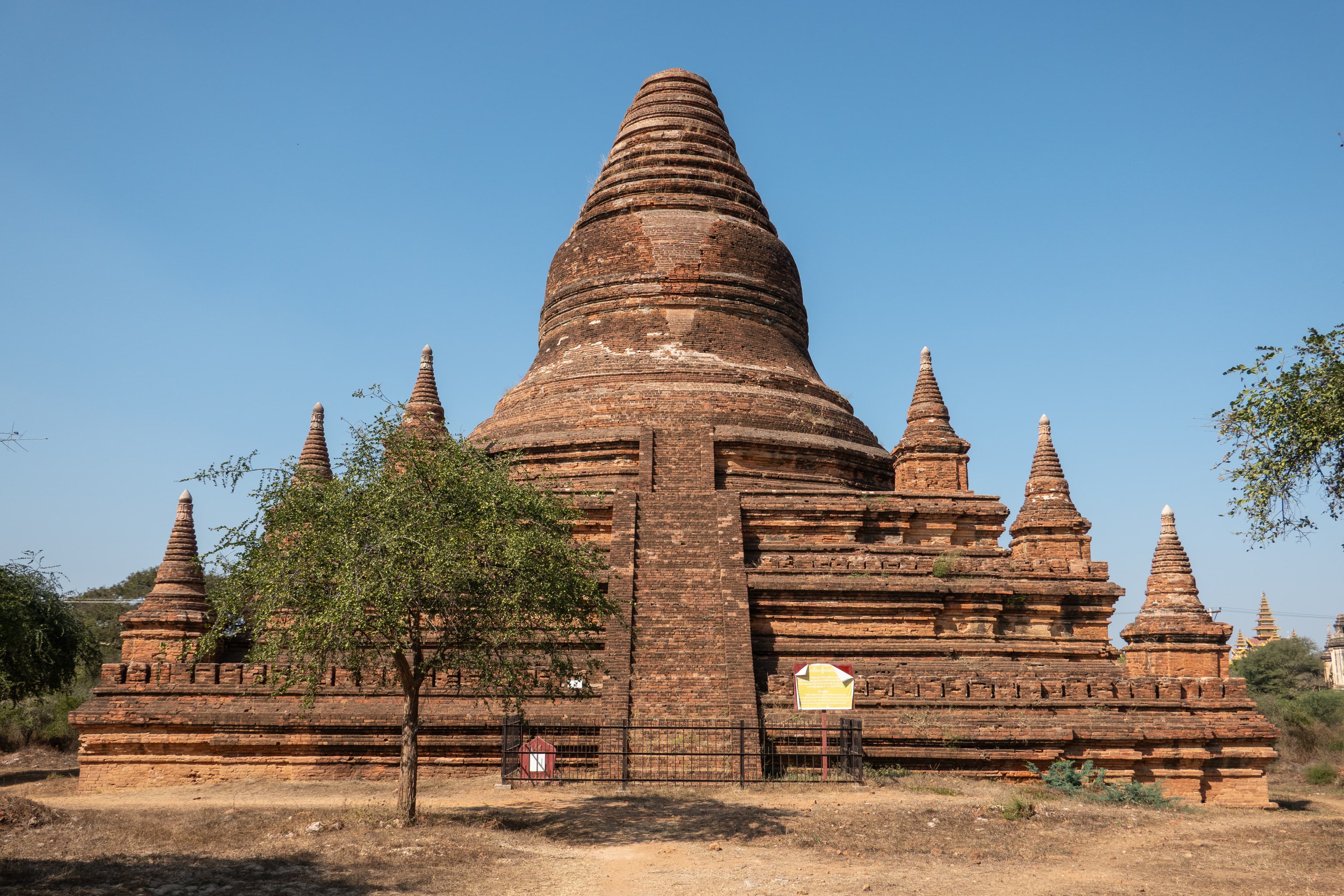 Pagoda of Mahazedi Pagoda, Bagan, Bagan, Myanmar.