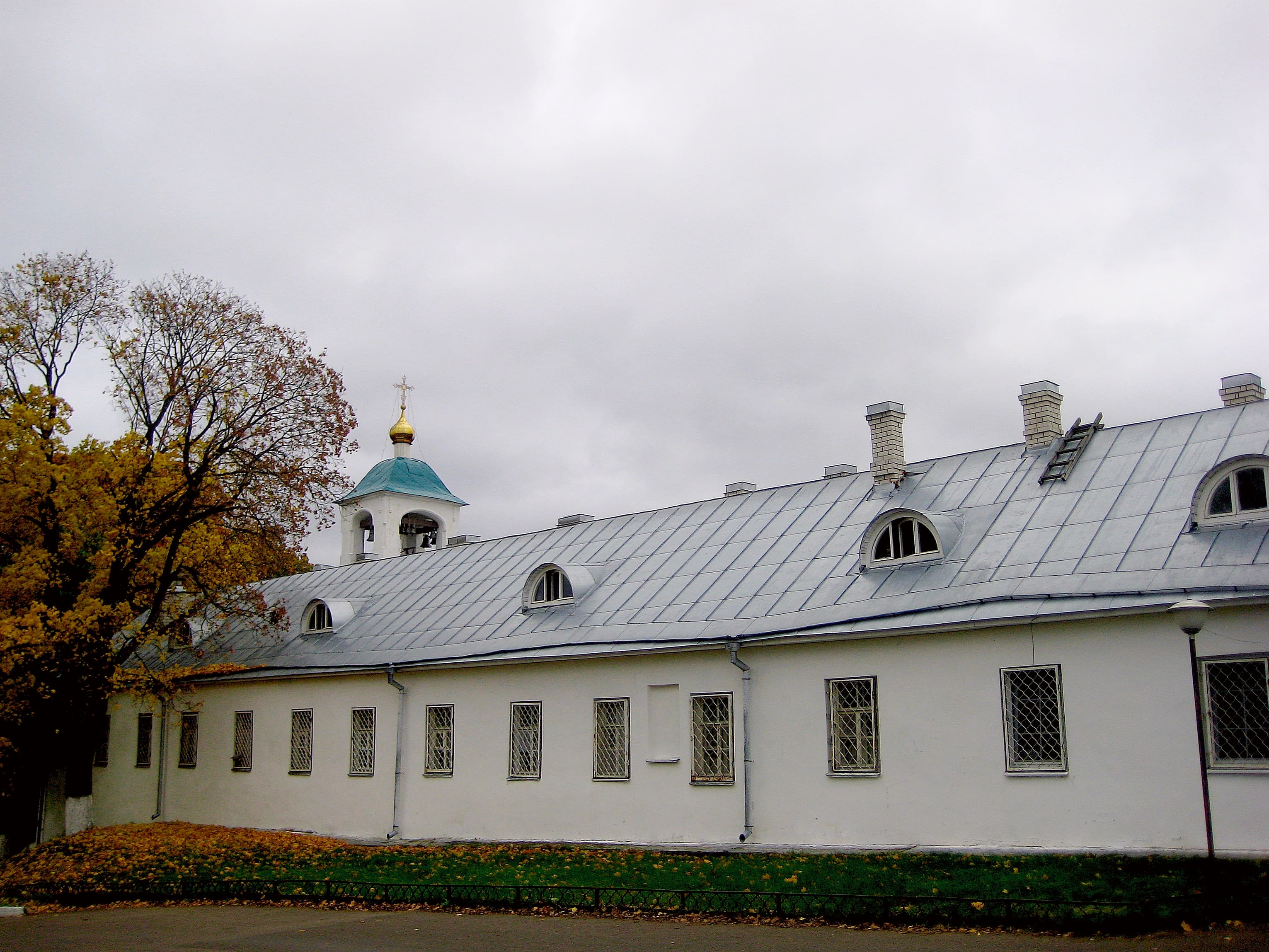 Snetogorsky Monastery representing the Churches of the Pskov School of Architecture.