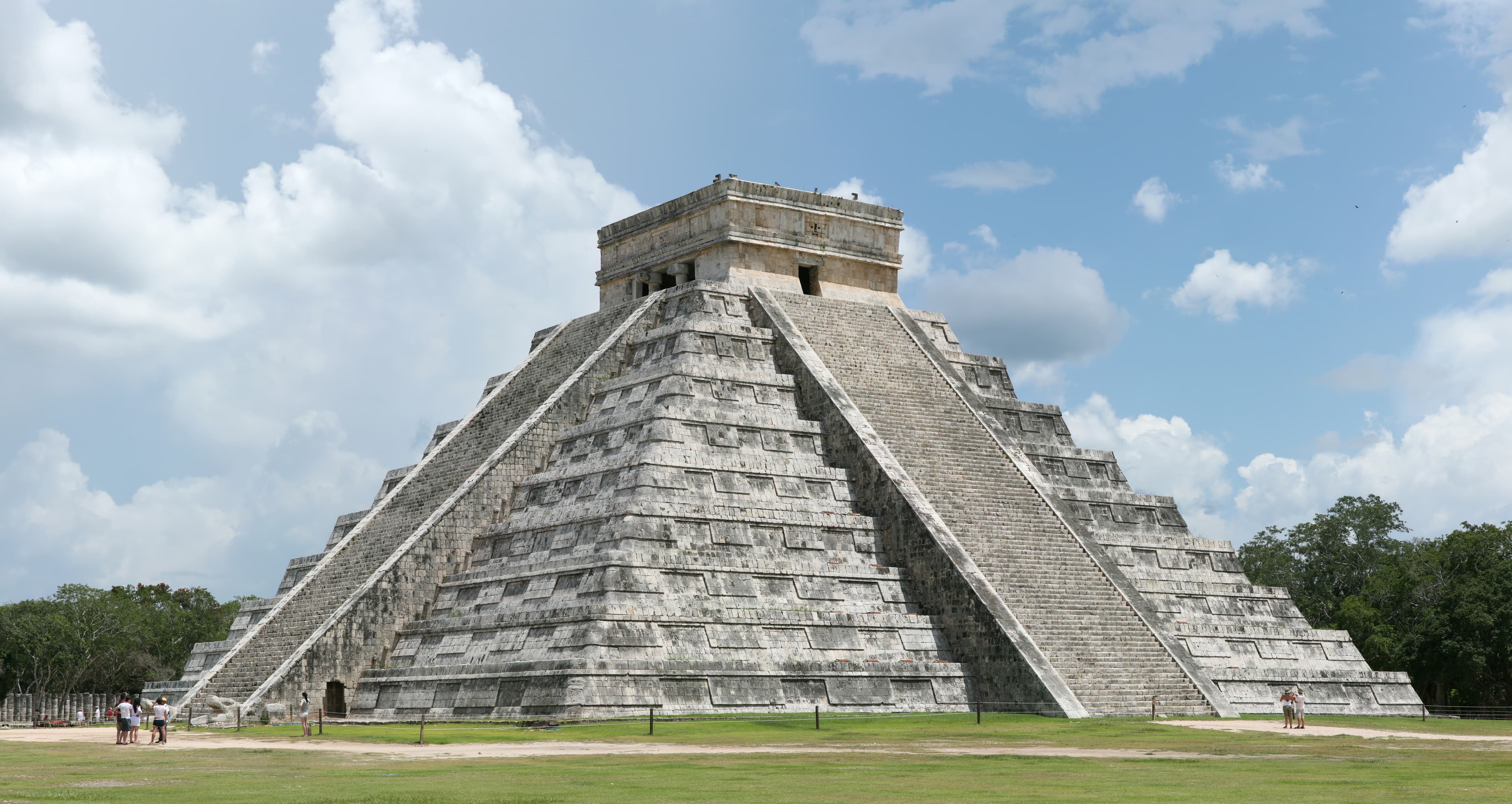 Stone pyramid structures at Chichen Itza in Yucatan, Mexico.