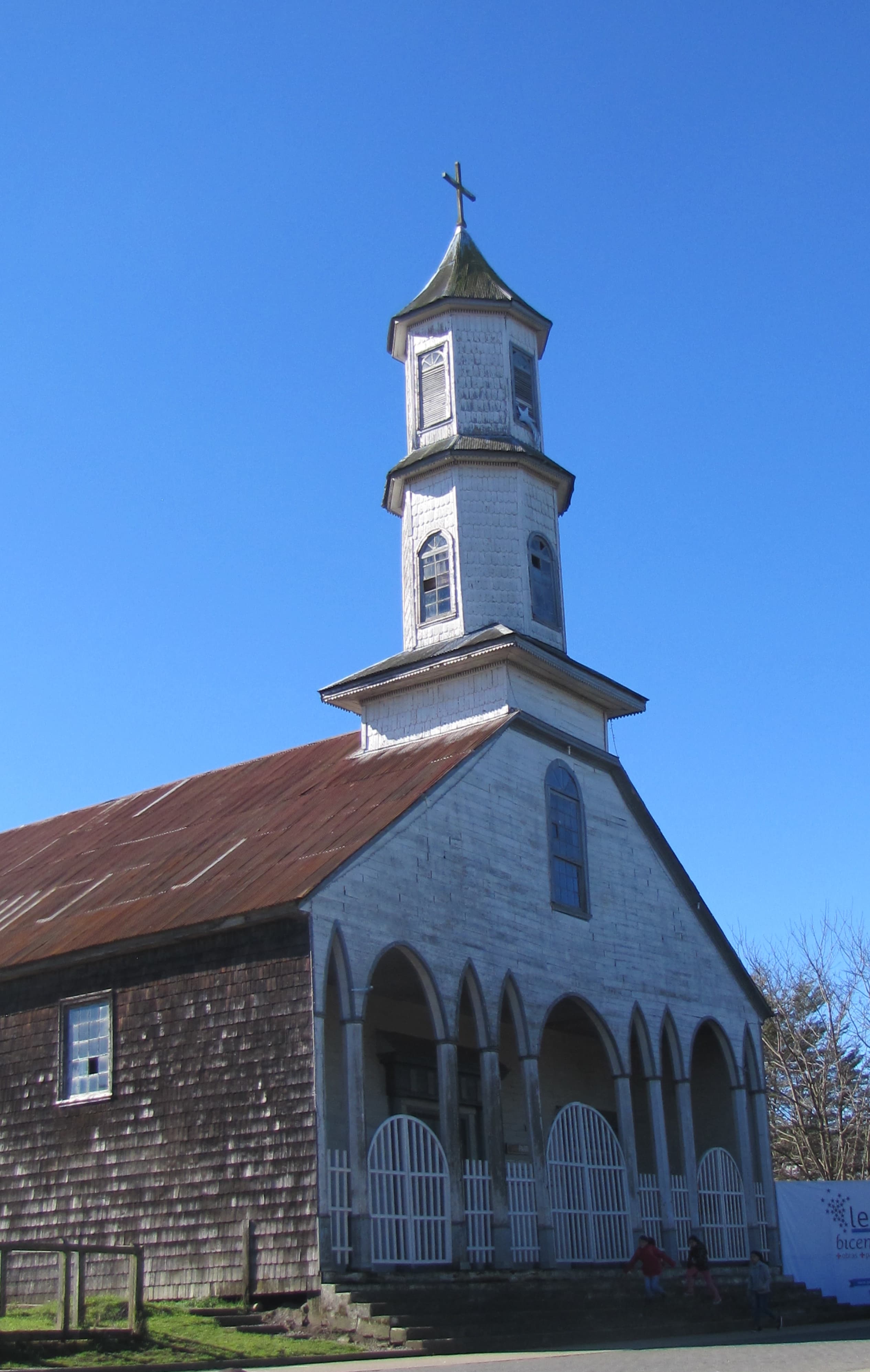 Church of Our Lady of Sorrows in Dalcahue, Chiloe Archipelago, Chile.