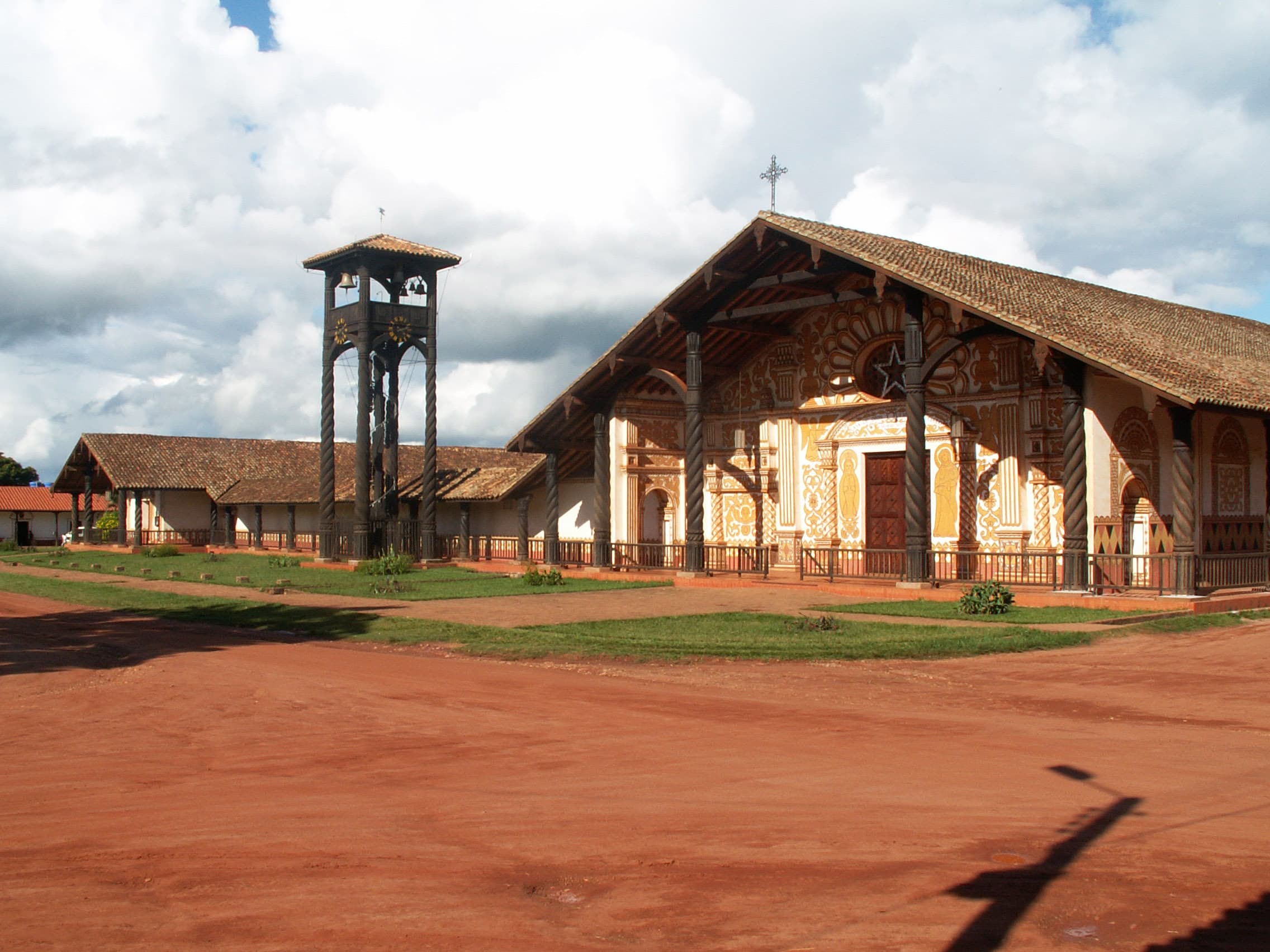 Mission church at Concepcion representing the Jesuit Missions of the Chiquitos landscape.