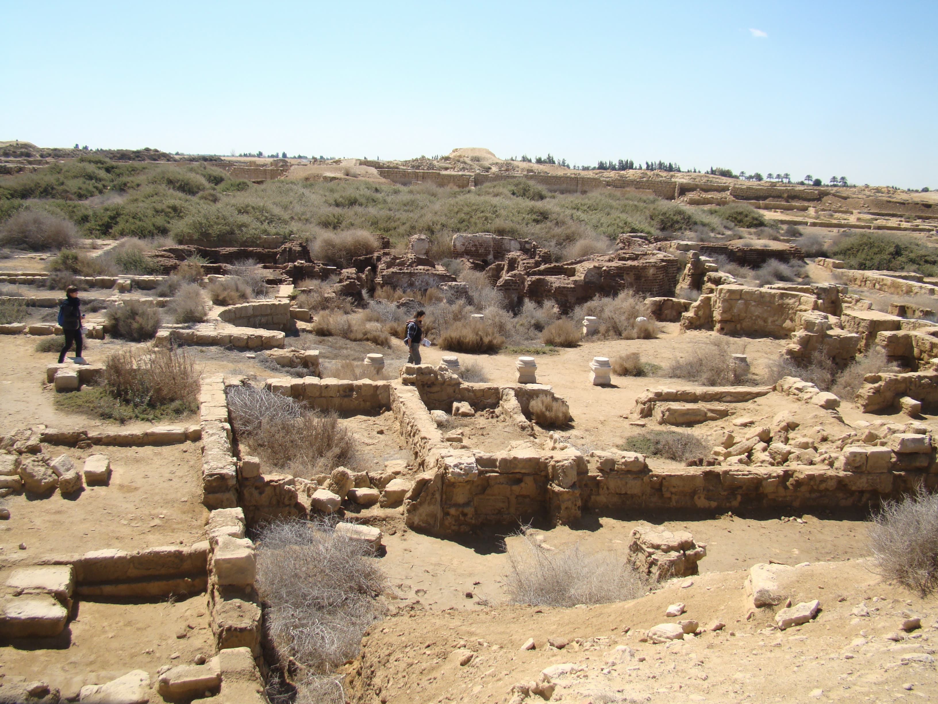 Ruined church and settlement remains at Abu Mena south of Alexandria, Egypt.