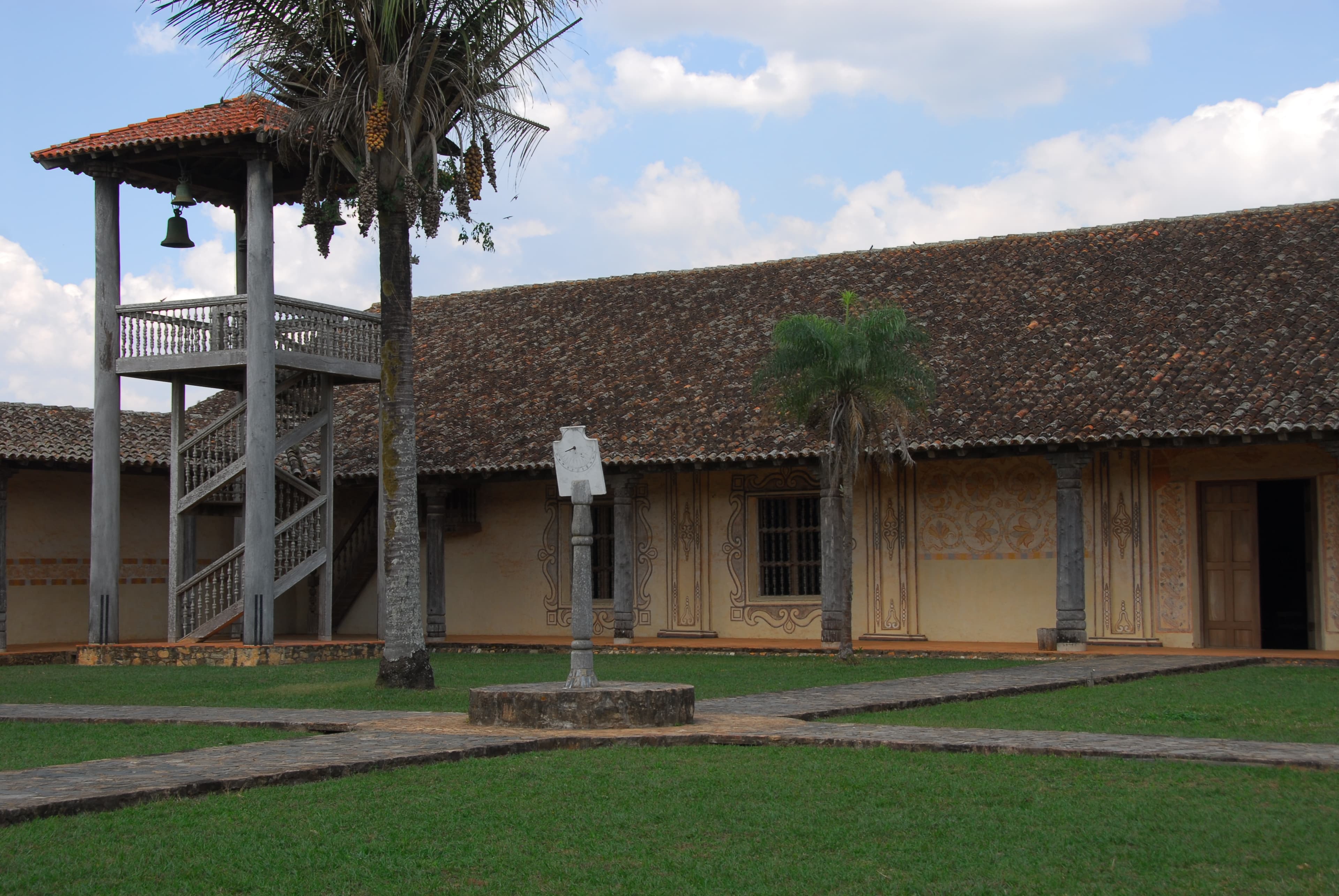 Courtyard of the Mission of San Javier in Bolivia.