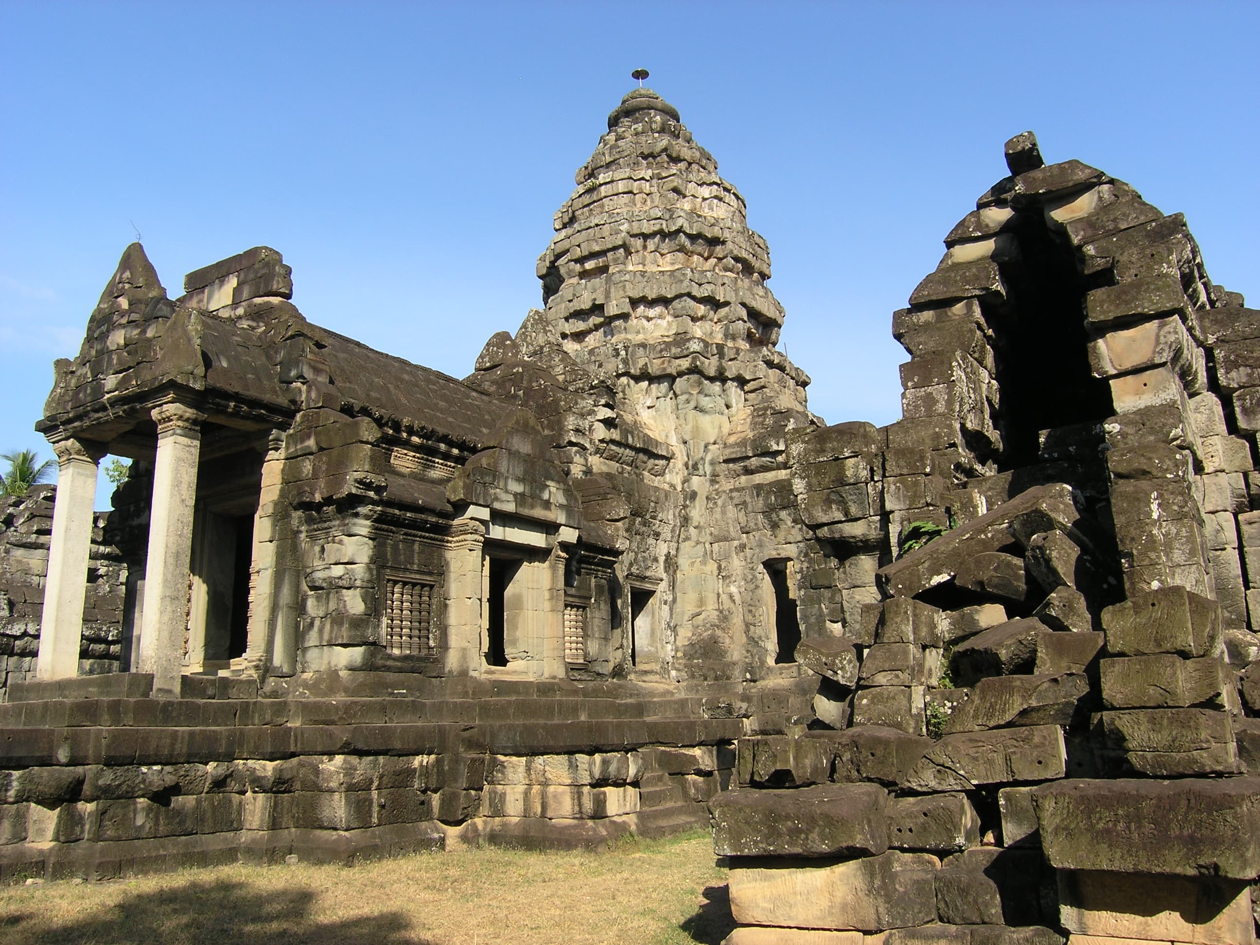 Central tower of Wat Athvea in the Angkor region of Cambodia.