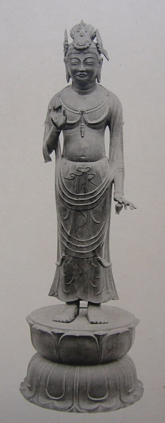 Yumechigai Kannon at the Horyu-ji Great Treasure Gallery in Nara, Japan.