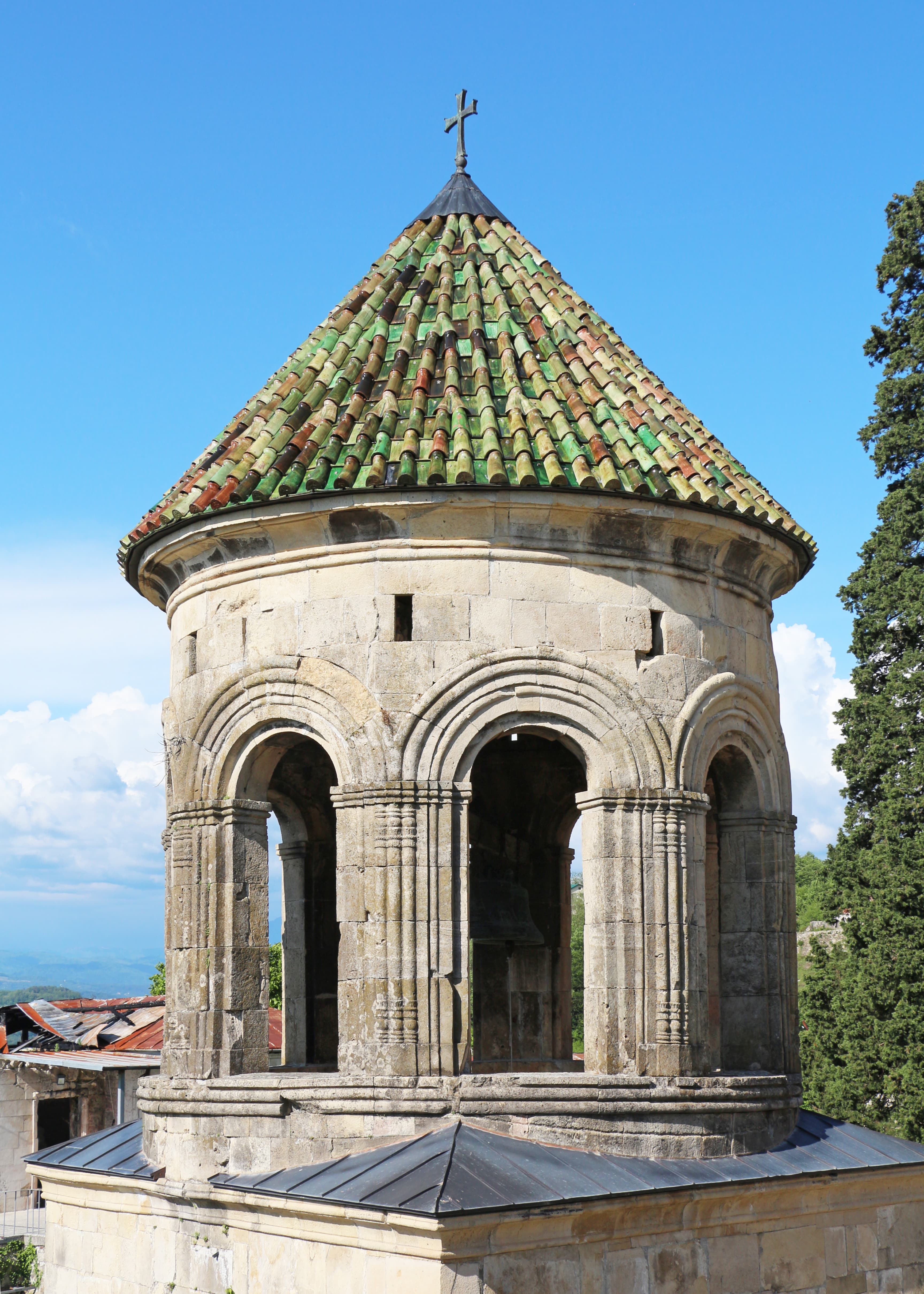 Bell tower of Belfry, Gelati Monastery, Gelati Monastery, Kutaisi, Georgia.