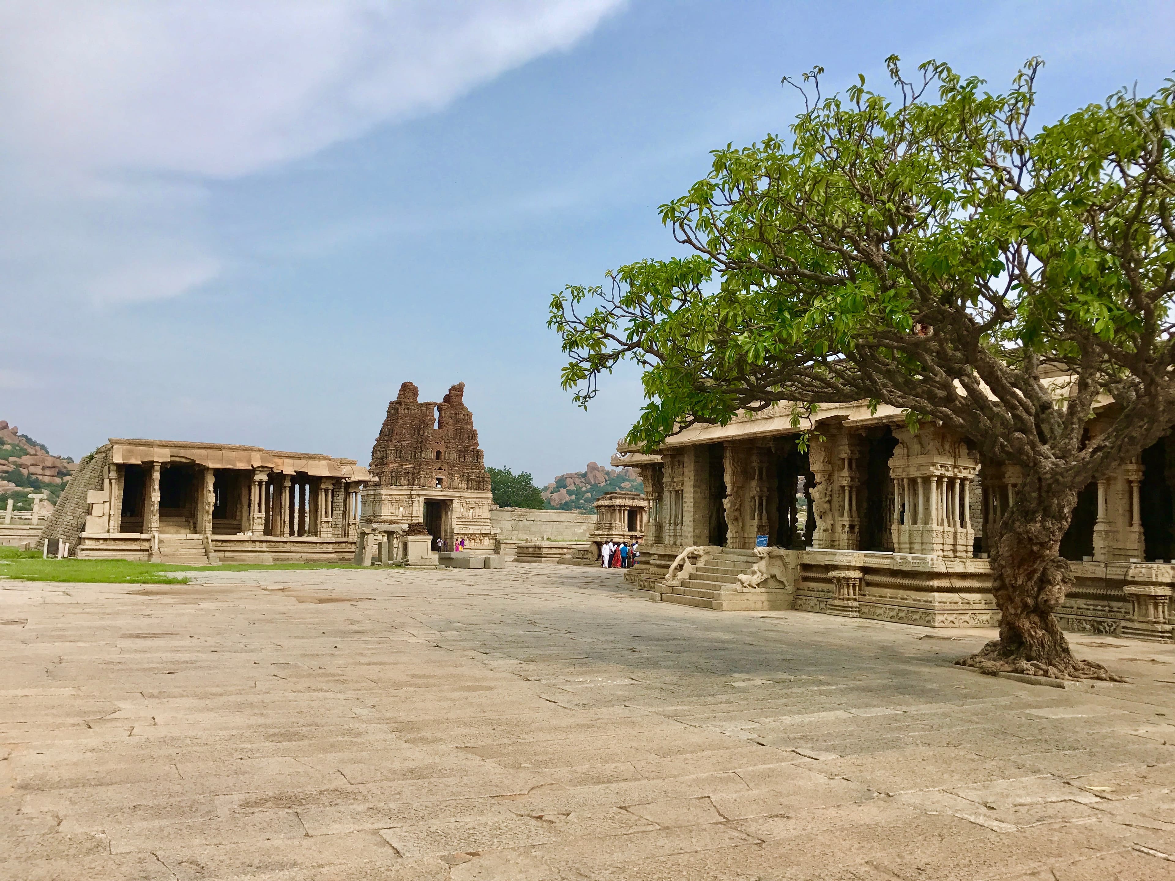 Vitthala Temple exterior in Hampi, Karnataka, India.