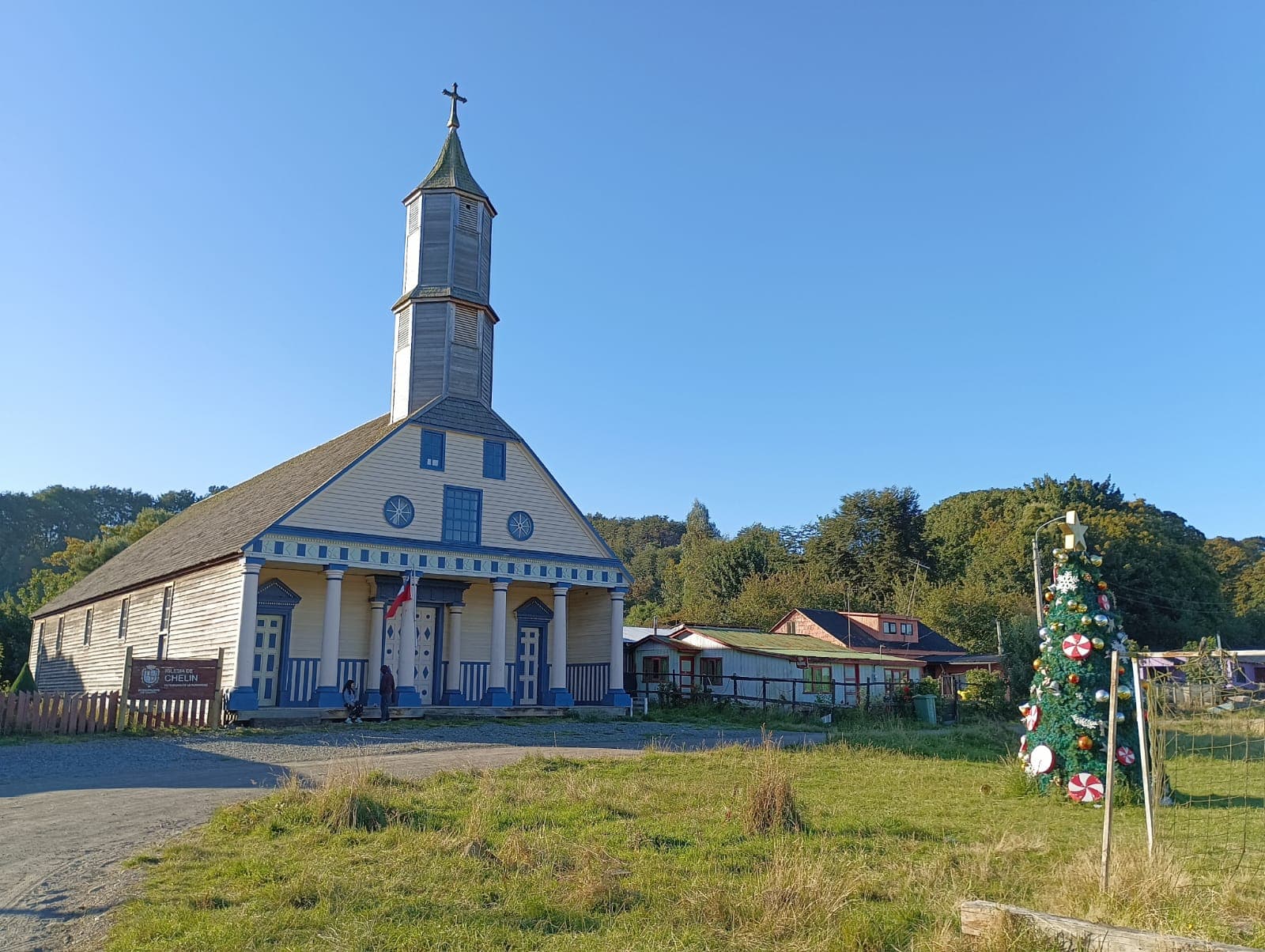 Church of Chelín, Chelin Island, Chiloe Archipelago, Chile.