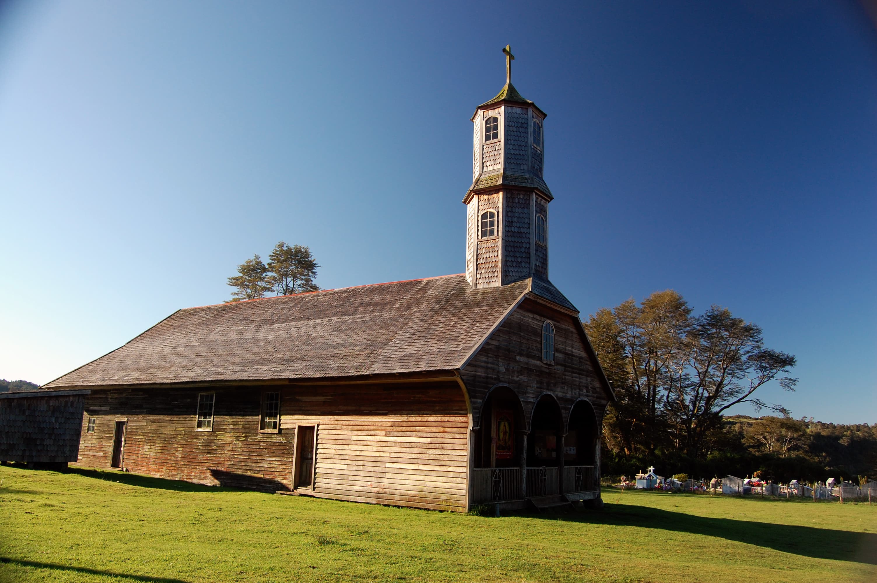 Wooden Church of Colo on Chiloe in southern Chile.